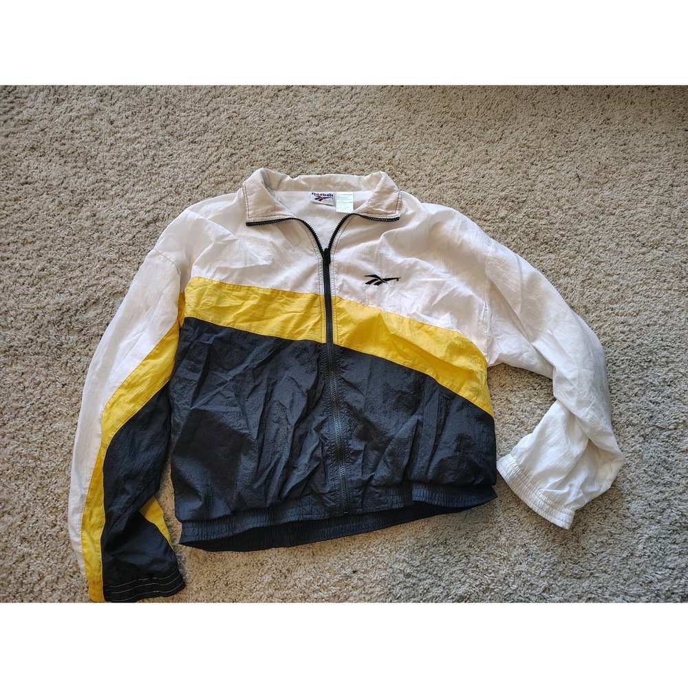 Vintage 90s Reebok Color Block Jacket Windbreaker Men's M Medium